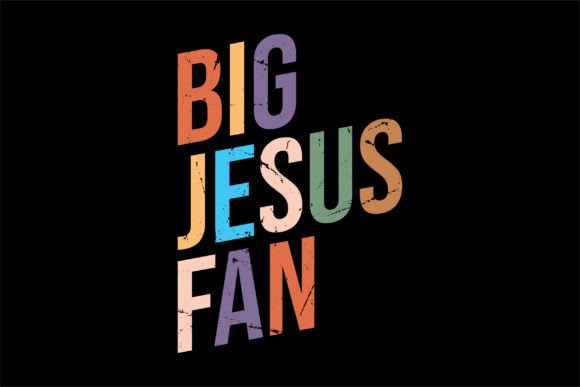 Big Jesus Fan SVG Bold Christian Faith T-Shirt Designs