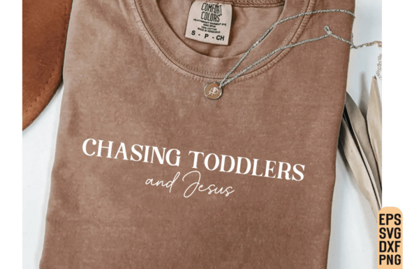 Chasing Jesus and Toddlers PNG, Jesus SVG — T-Shirt Designs