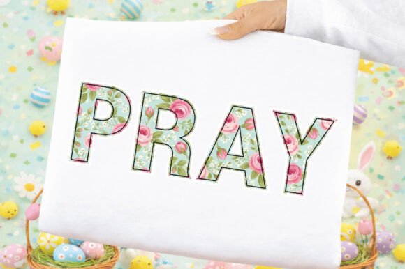 Easter Floral Christian Pray PNG T-Shirt Designs