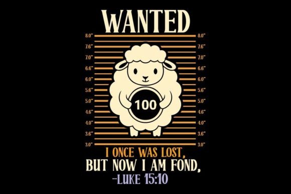 Funny Christian Sheep Mugshot Art SVG for T-Shirt Designs