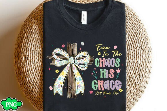 His Grace Finds Me PNG: Christian T-Shirt Designs