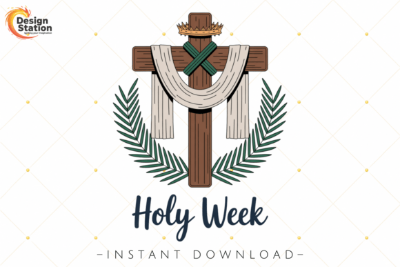 Holy Week Cross Easter PNG for T-Shirt Designs