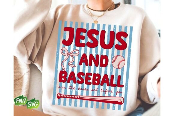 Jesus and Baseball Christian PNG T-Shirt Designs