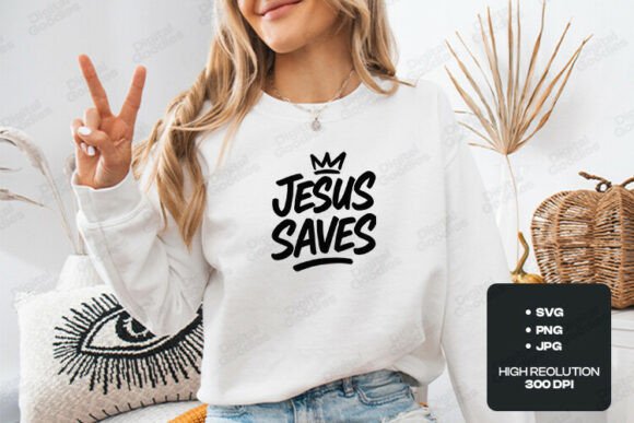 Jesus Saves Christian SVG Design