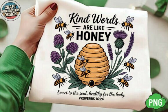 Kind Words Are Like Honey PNG, Jesus PNG T-Shirt Designs