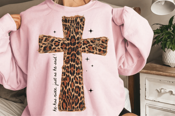 Leopard Patchwork Christian Jesus PNG T-Shirt Designs