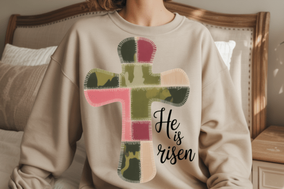 Patchwork Christian Cross PNG, Quilted B — T-Shirt Designs