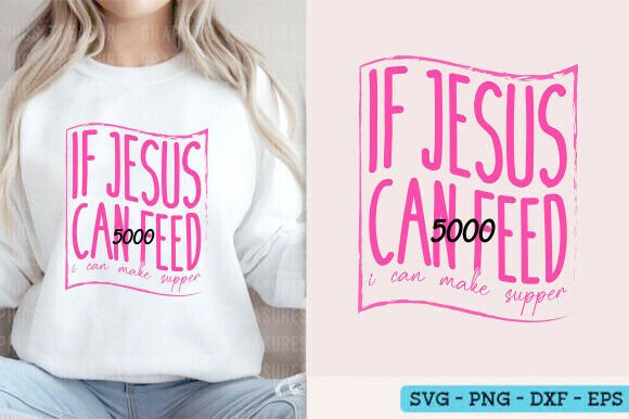 Retro Jesus SVG: Feed 5000 Shirt Design
