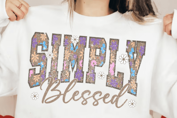 Simply Blessed SVG, Christian PNG — T-Shirt Designs
